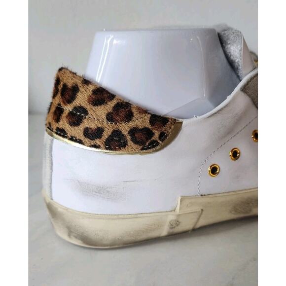 Philippe Model paris PRSX Leopard & leather low top sneakers size 40 EU Pristine main image 6